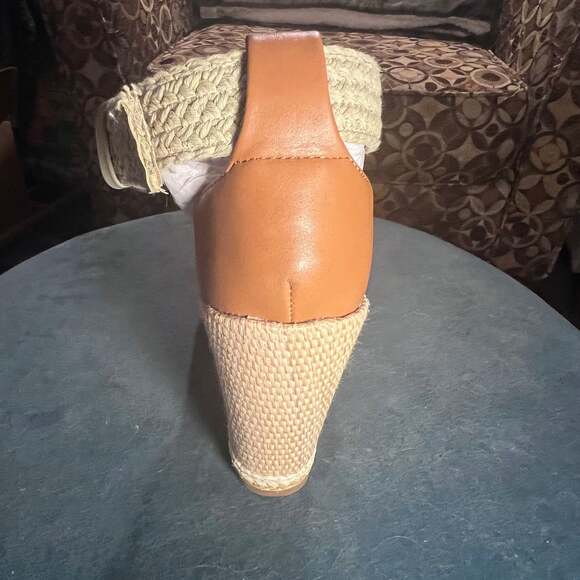 Steve Madden Cali Cream Braided Crochet Espadrille Wedge Sandals - Picture 3 of 9